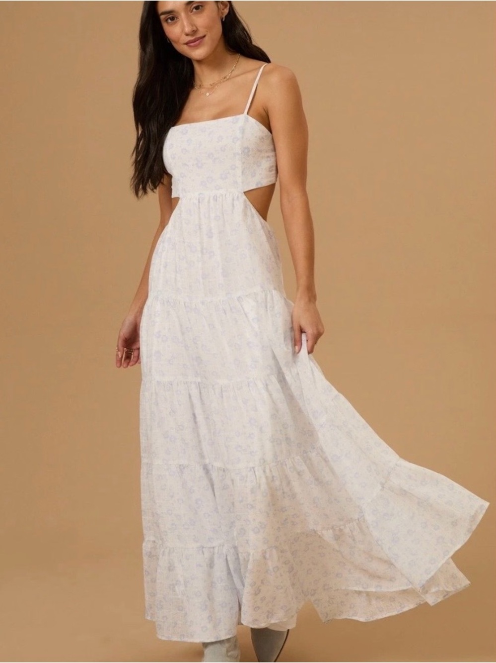 Altar'd State Fiona Floral Cut Out Maxi